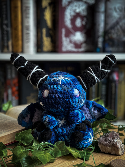 Cosmic Imp Plush | Handmade Celestial Crocheted Familiar